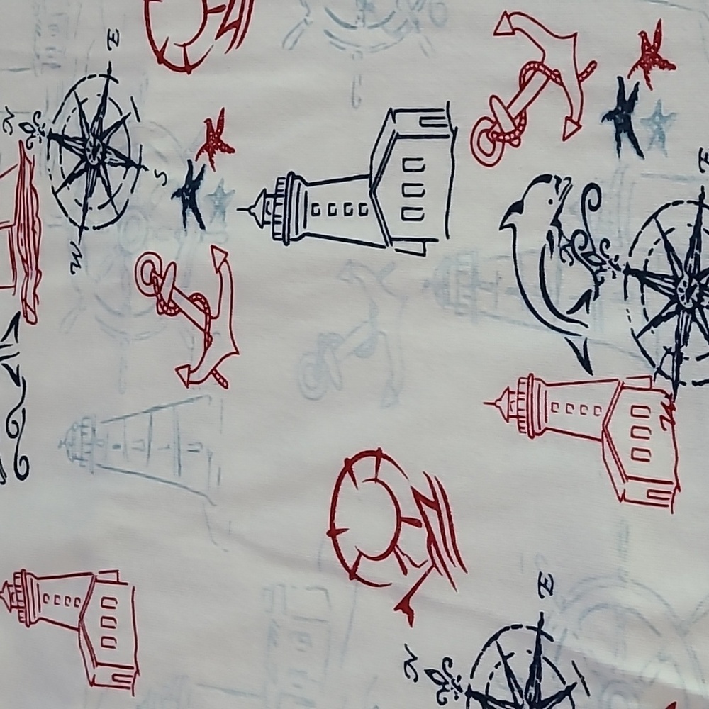 Vintage Tantrums Nautical 3/4 sleeve top size XL Lighthouses red white blue‎ - Picture 6 of 8